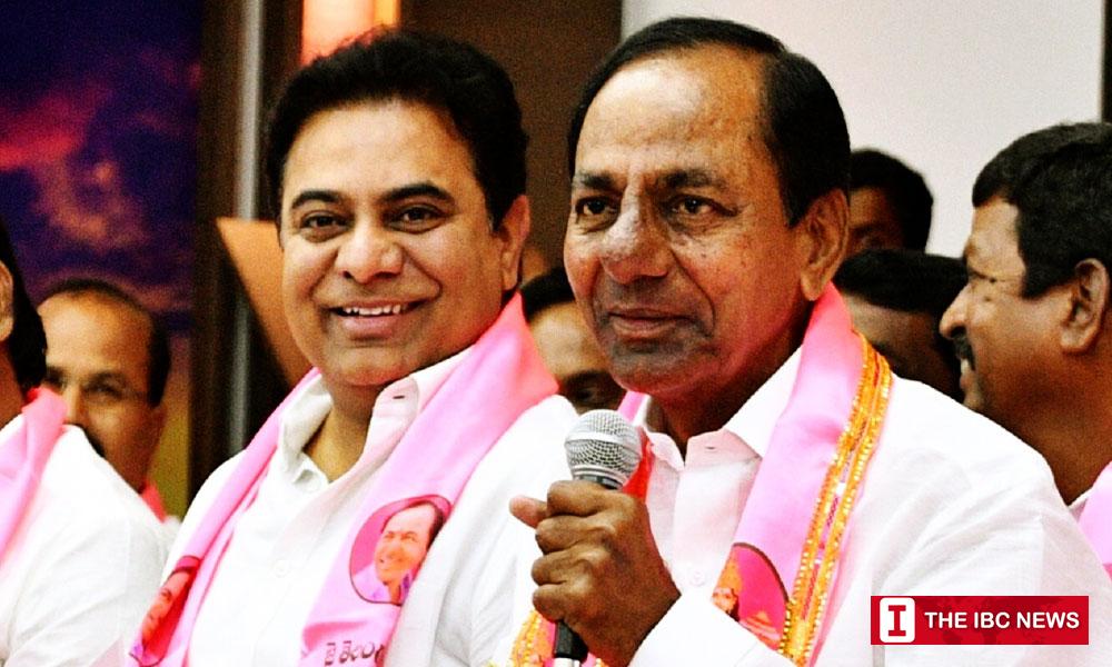 KTR with his father CM KCR