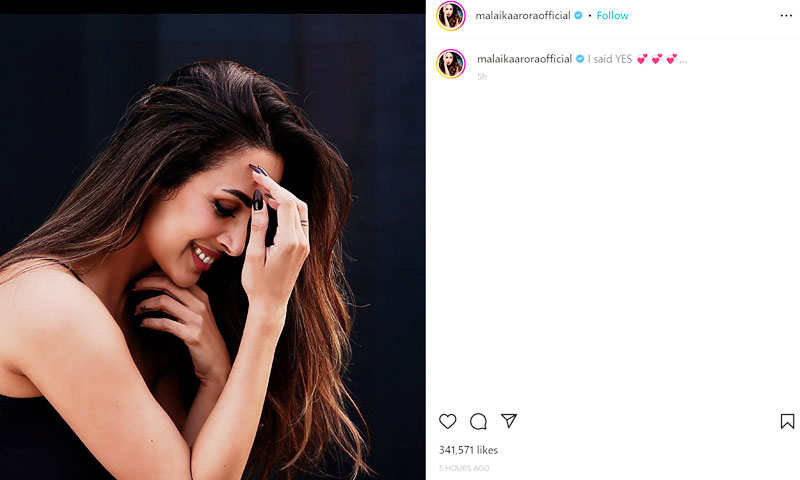 Malaika Arora Arjun Kapoor insta post